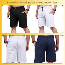 Load image into Gallery viewer, Combo of 4 Men&#39;s Stretchable Cotton Shorts for Summers 🌞

